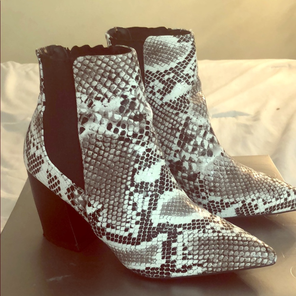 Snake Print Booties
